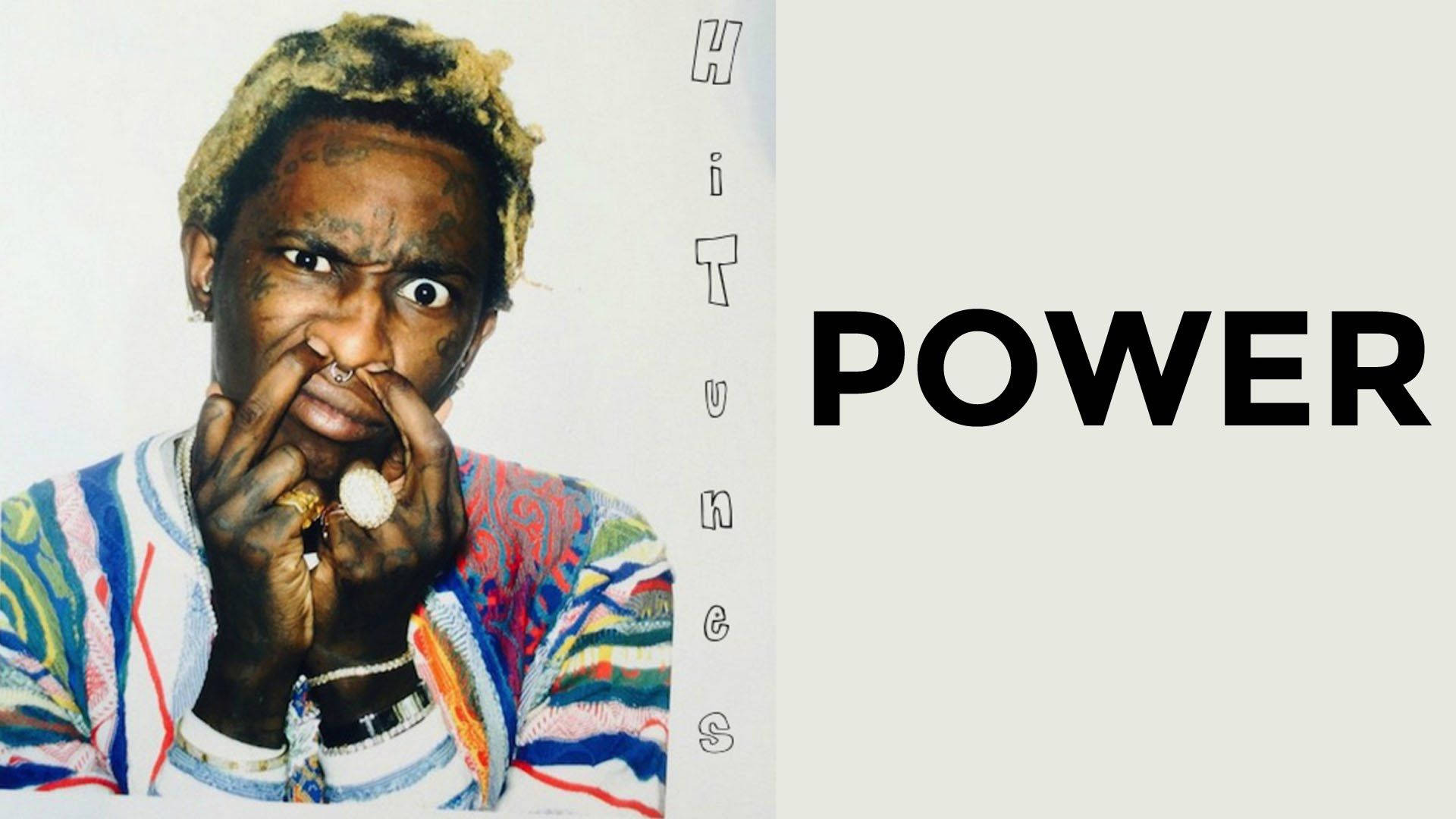 Young Thug, power gesture, tattoos, Full HD Desktop Wallpaper