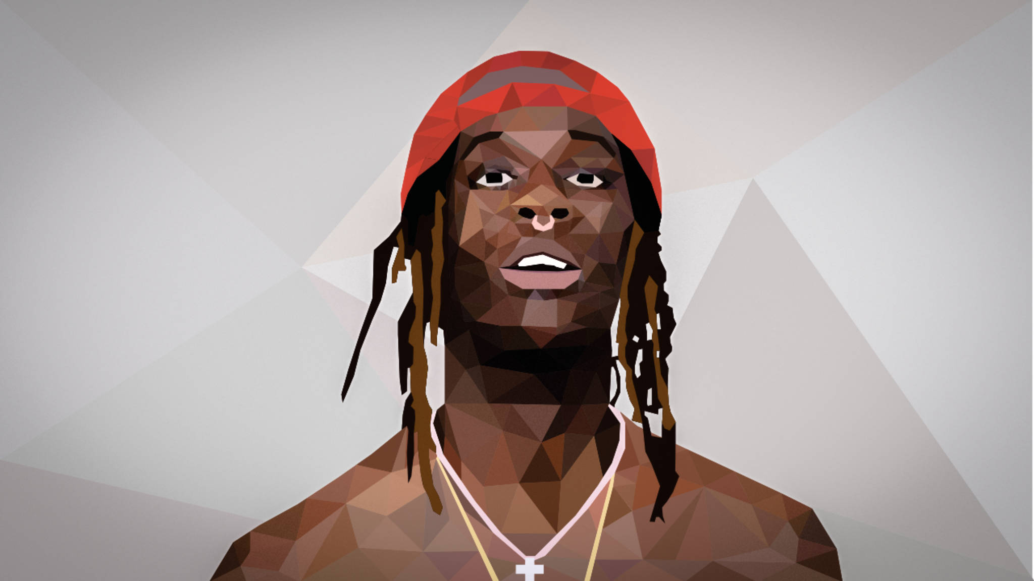 Young Thug, dreadlocks, red cap, Full HD Desktop Wallpaper