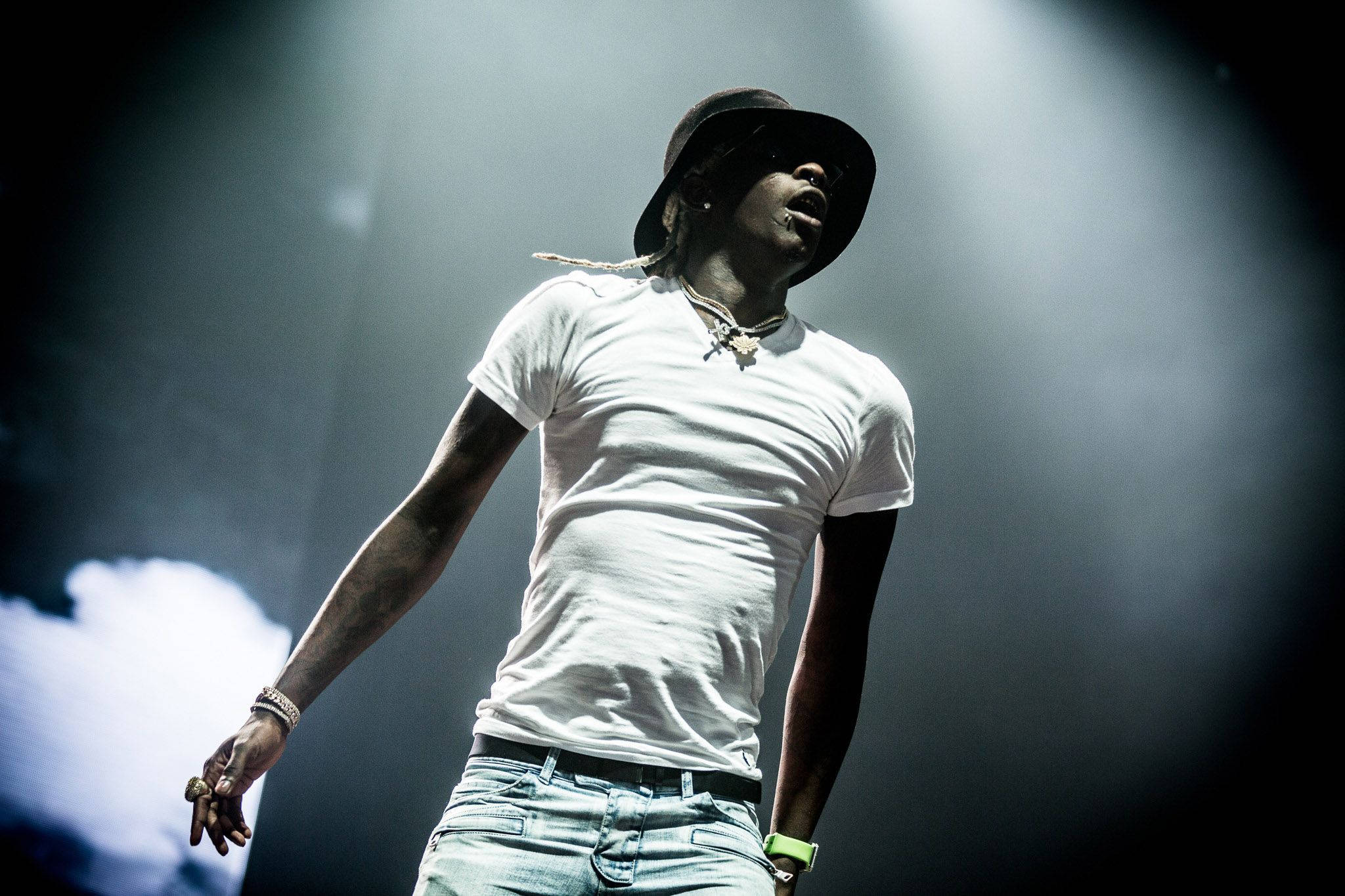 Young Thug, stage, dramatic stage lights, Full HD Desktop Wallpaper