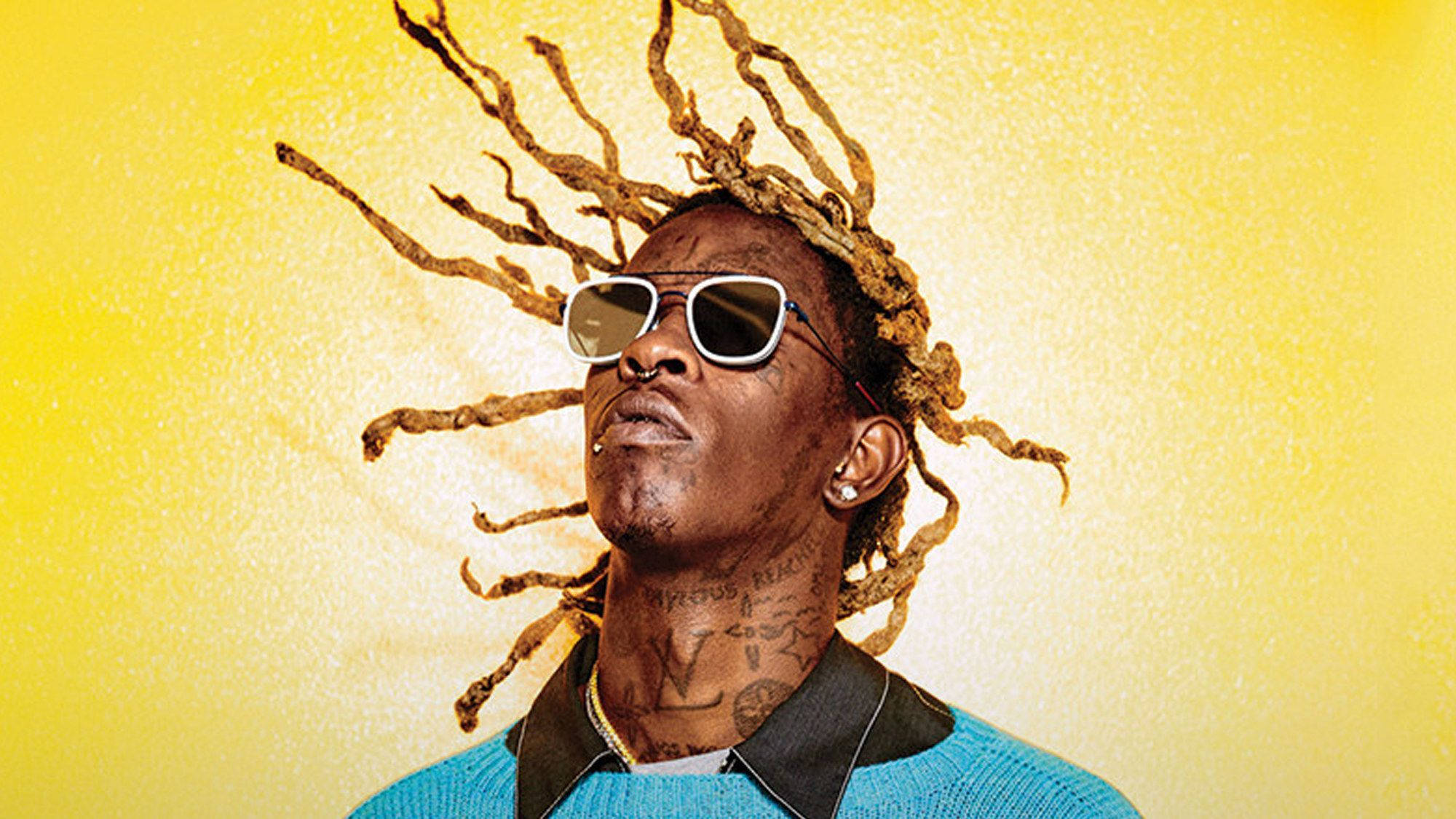 Young Thug, dreadlocks, sunglasses, Full HD Desktop Wallpaper