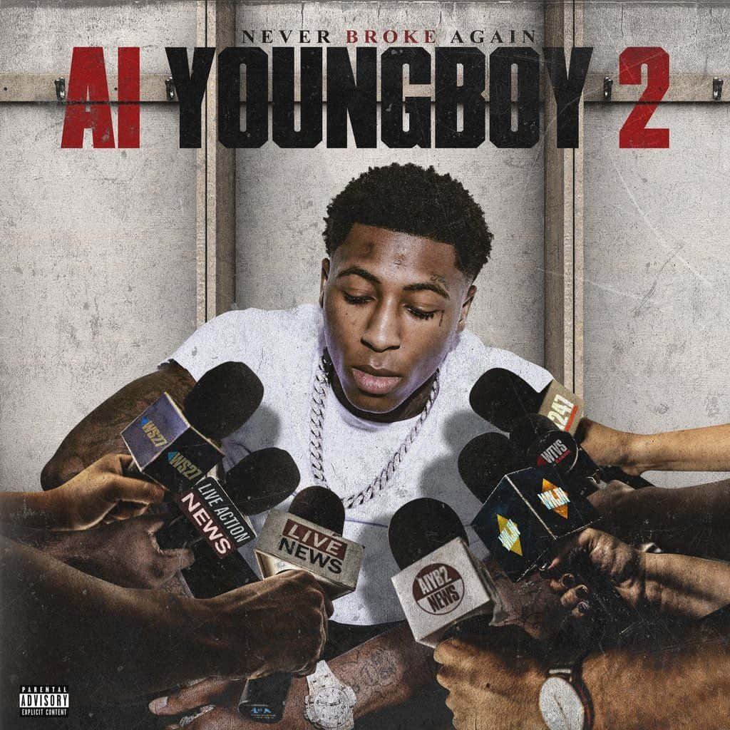 YoungBoy Never Broke Again, microphones, gritty concrete room, SD Desktop Wallpaper
