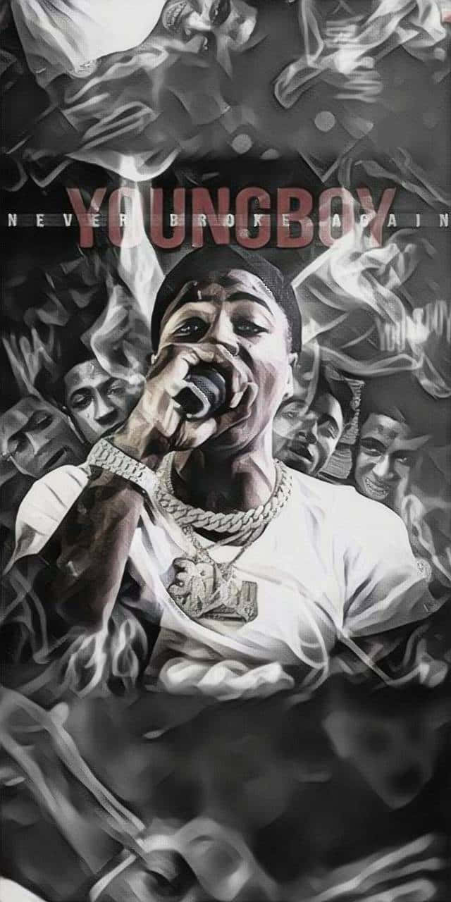 Youngboy Never Broke Again, black and white portrait, rapping, HD Phone Wallpaper
