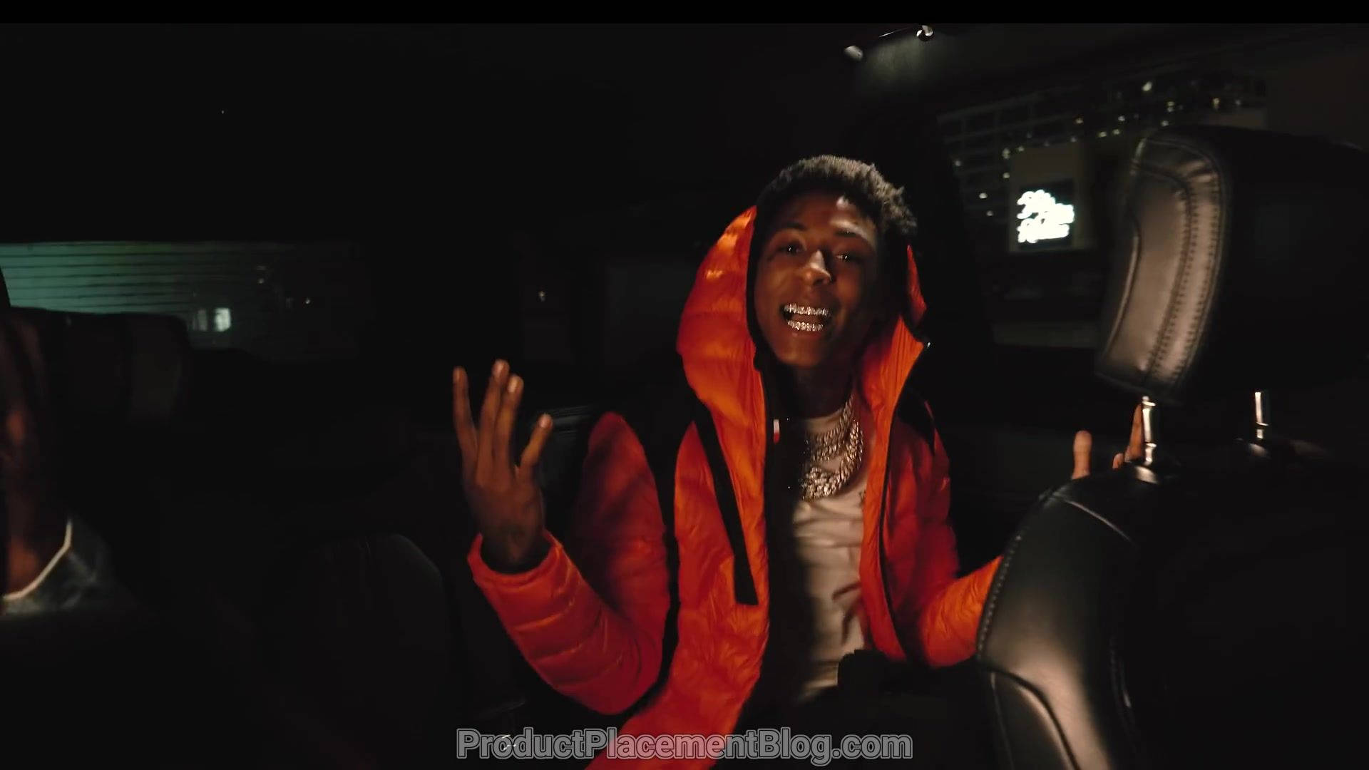 Youngboy Never Broke Again, bright orange hoodie, dark car, Full HD Desktop Wallpaper