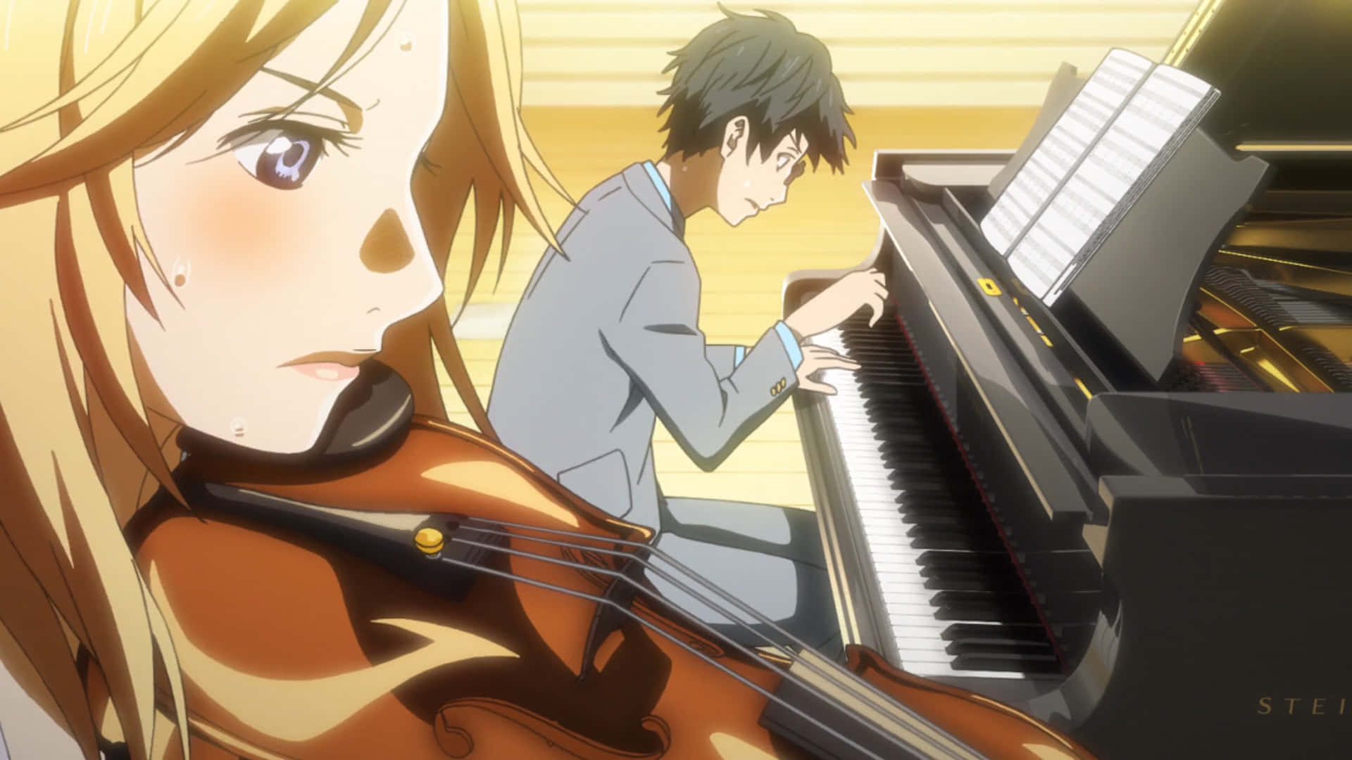 Your Lie In April, piano, violin, Full HD Desktop Wallpaper
