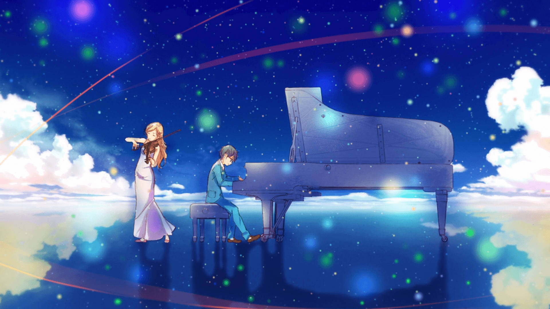Your Lie In April, piano, violin, Full HD Desktop Wallpaper