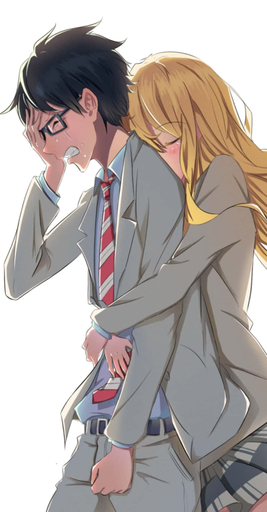 Your Lie In April, iPhone, anime couple, HD Phone Wallpaper