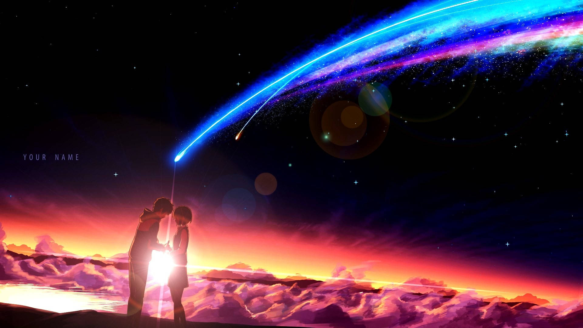 Your Name Anime 2016, comet, cosmic sky, Full HD Desktop Wallpaper