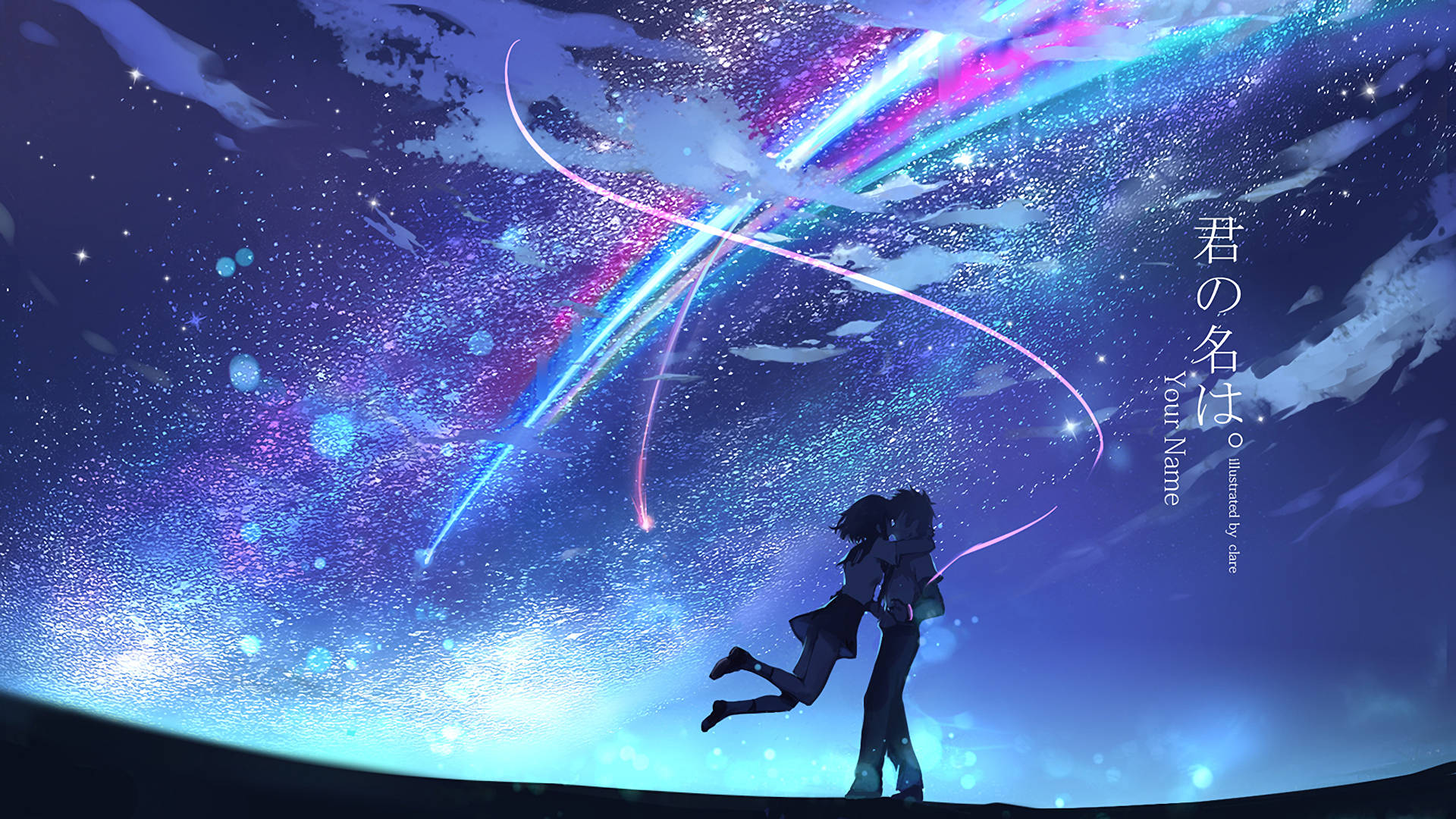 Your Name Anime 2016, comet, cosmic sky, Full HD Desktop Wallpaper