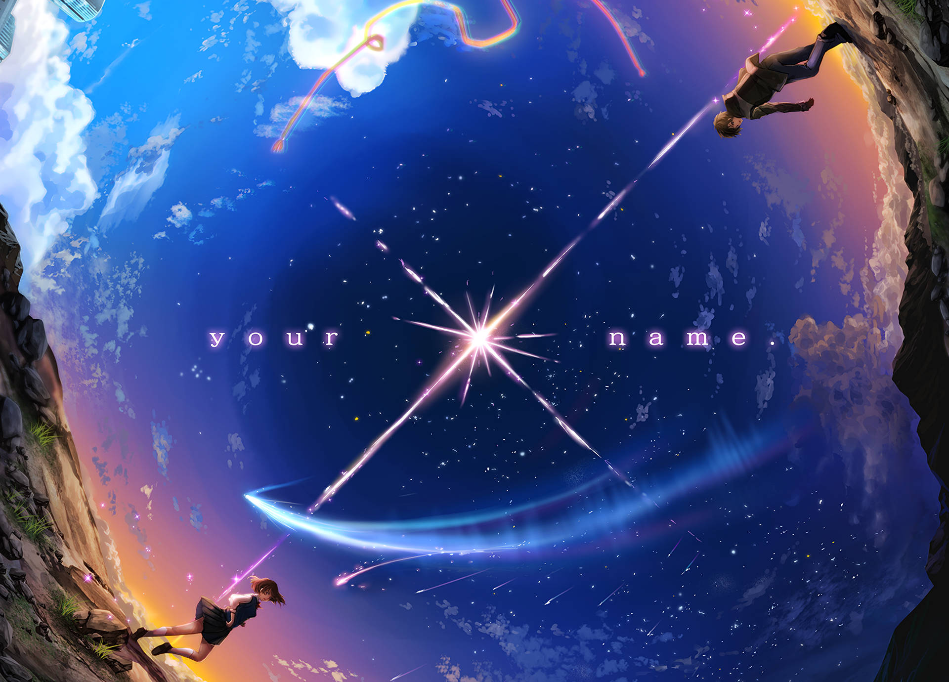 Your Name Anime 2016, stars, cosmic sky, Full HD Desktop Wallpaper