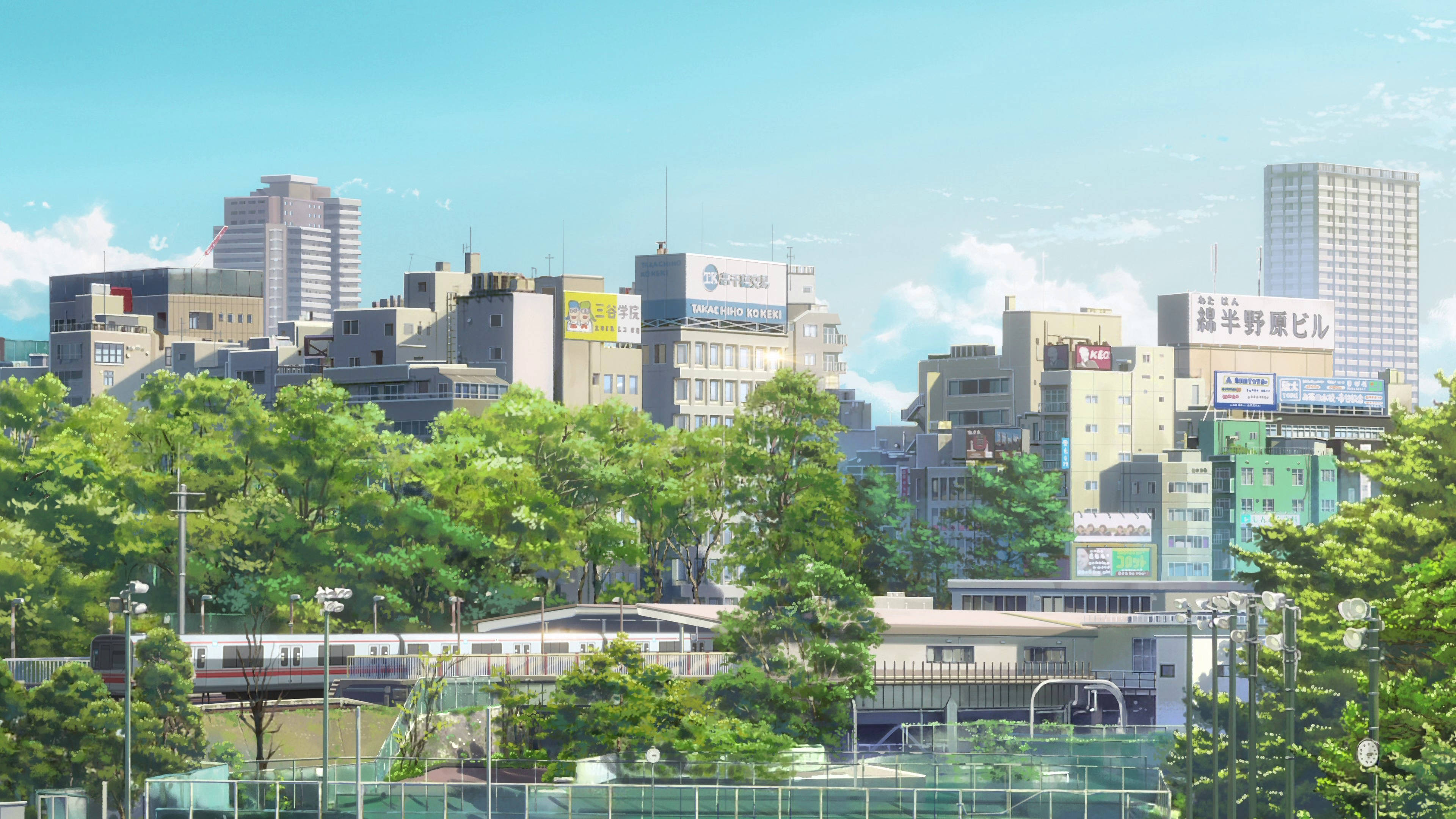 City In Your Name, 4K, anime cityscape, 4K Desktop Wallpaper