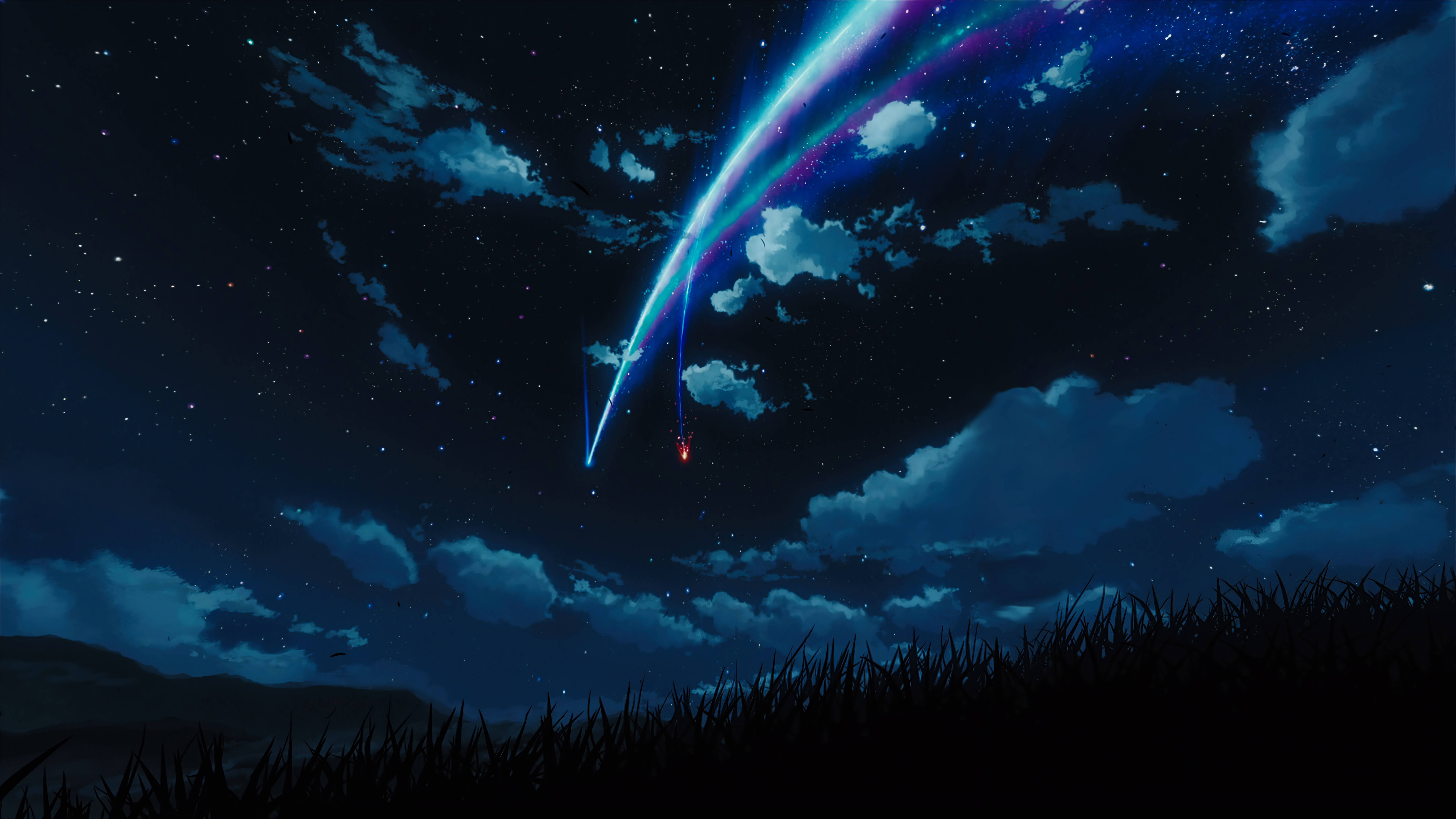 Your Name, comets, starry night sky, 8K Desktop Wallpaper