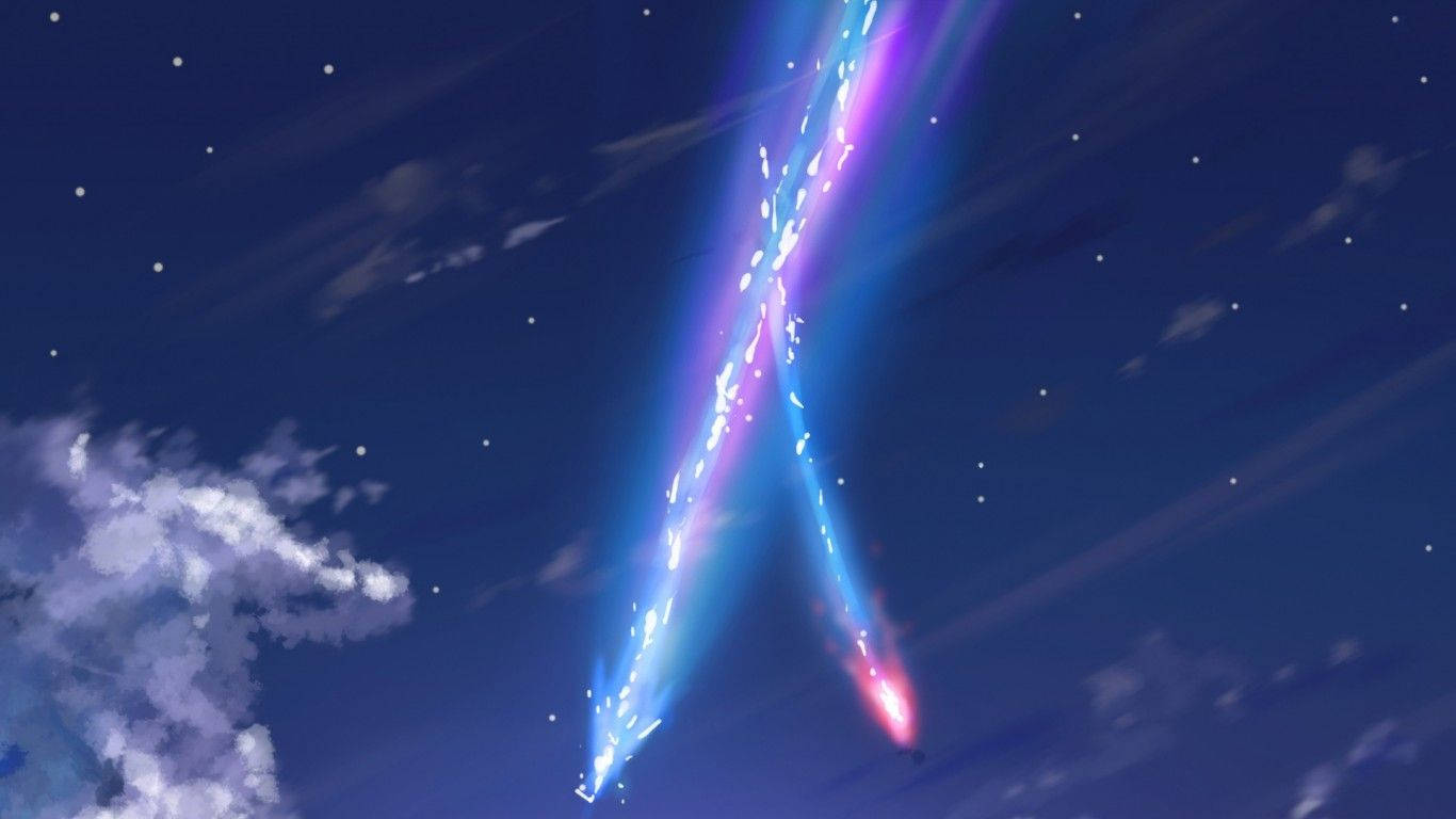 Your Name, night sky, comet, HD Desktop Wallpaper