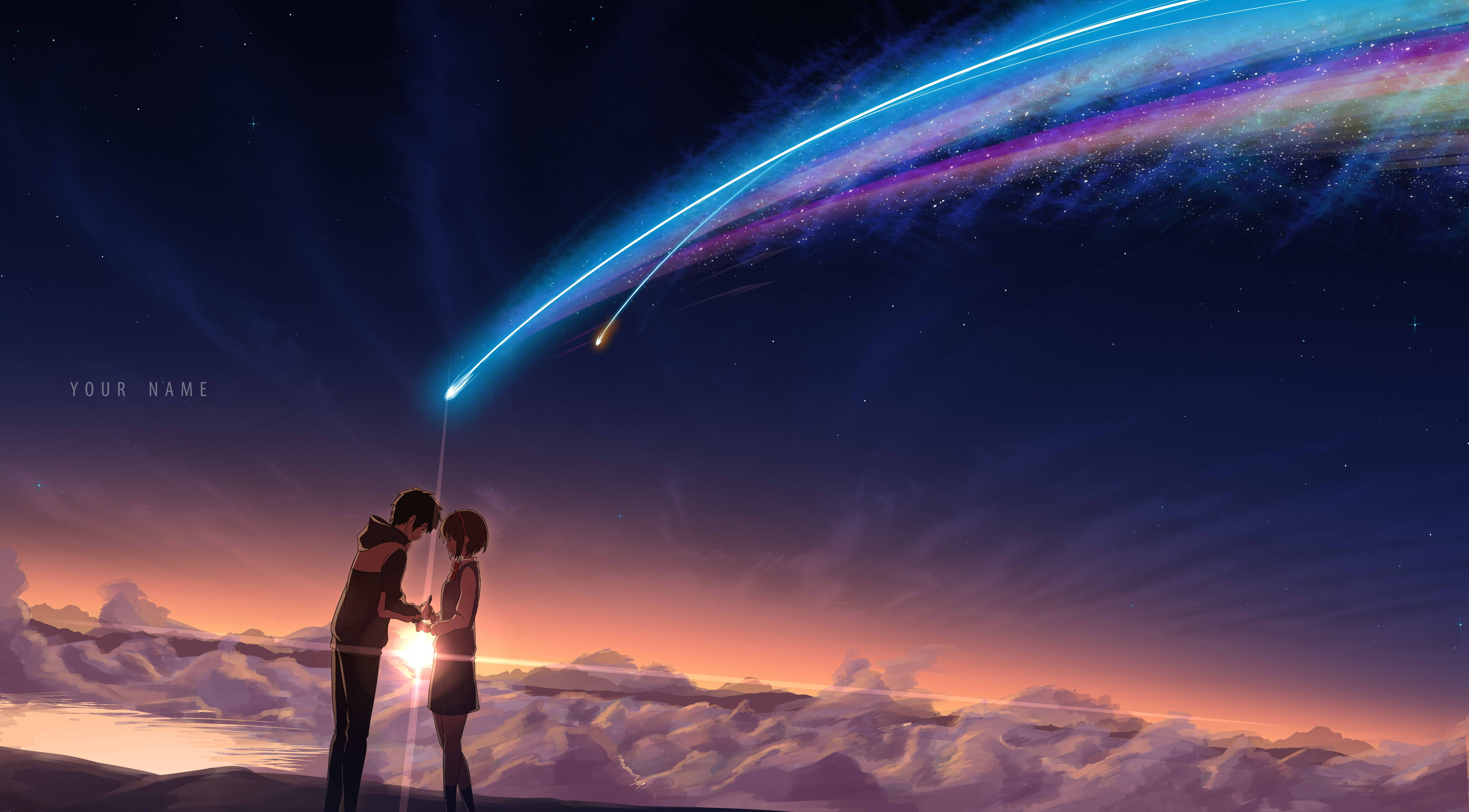 Your Name, comet, twilight sky, 5K Desktop Wallpaper