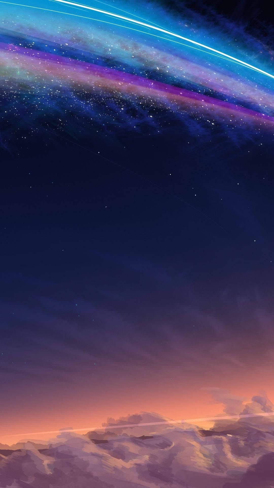 Your Name, iPhone, meteor trails, Full HD Phone Wallpaper