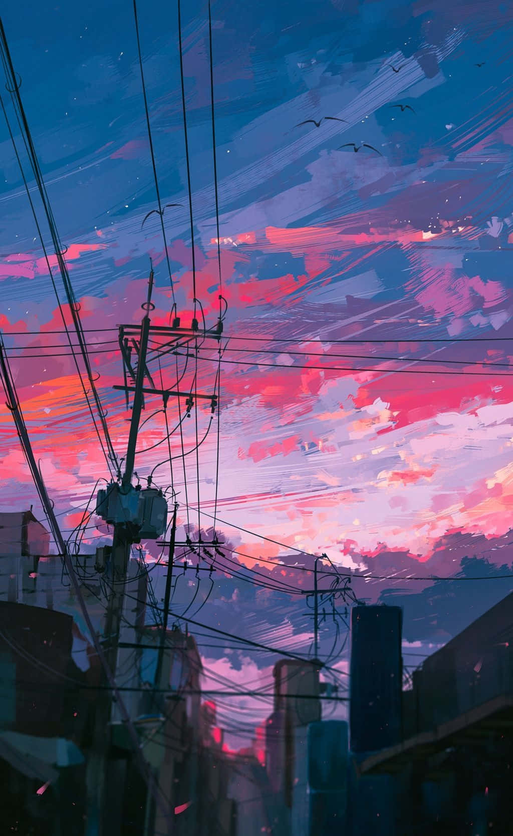 Your Name, pastel aesthetic anime, pink and blue sunset sky, HD Phone Wallpaper