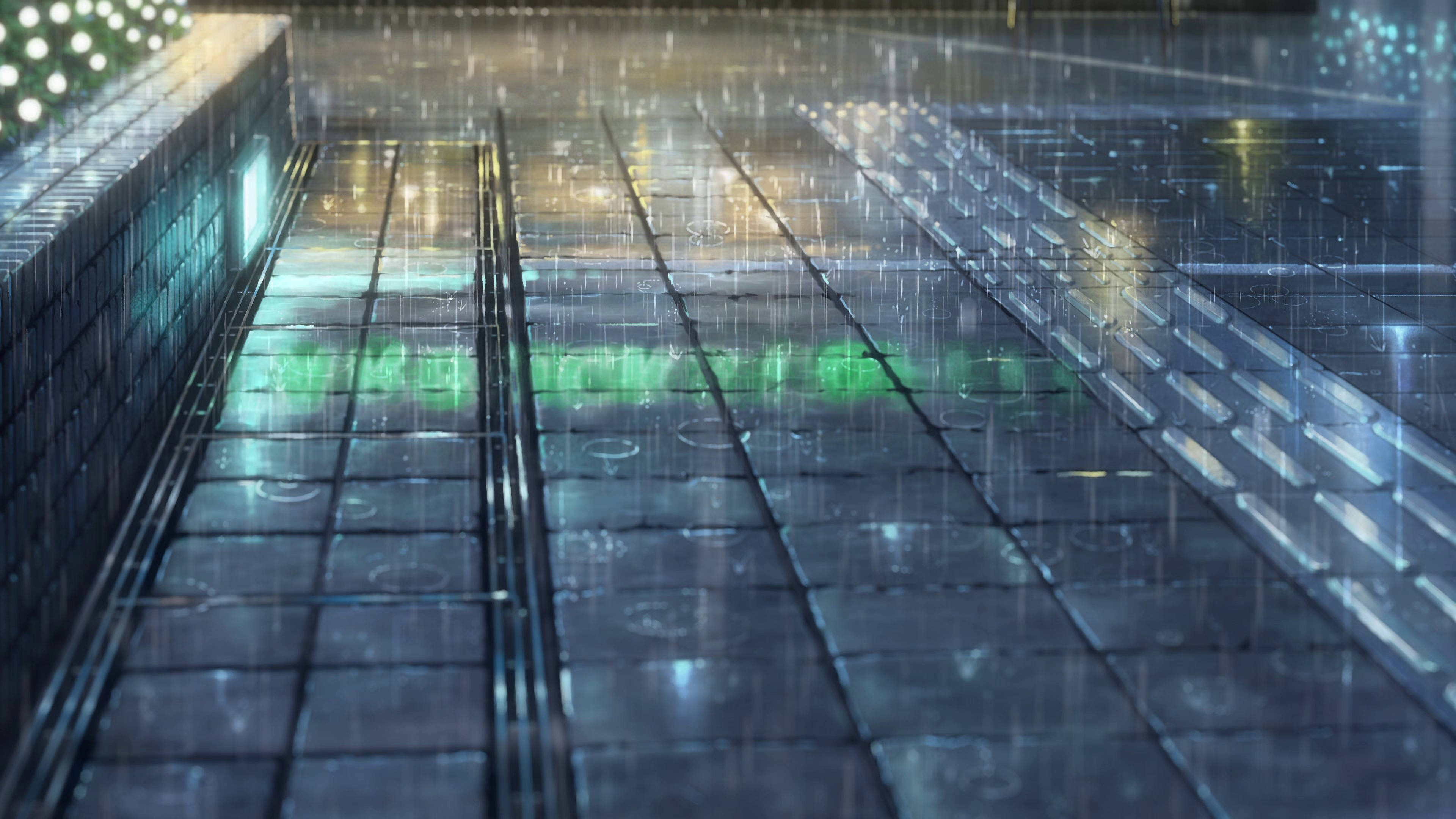 Your Name, sidewalk, rain, 4K Desktop Wallpaper