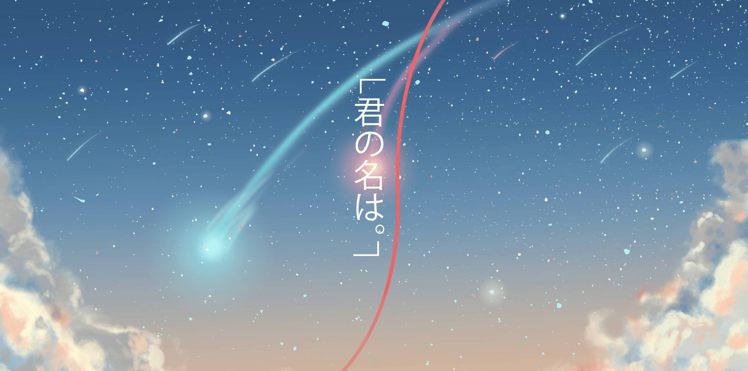 Your Name, comet, red string, Full HD Desktop Wallpaper