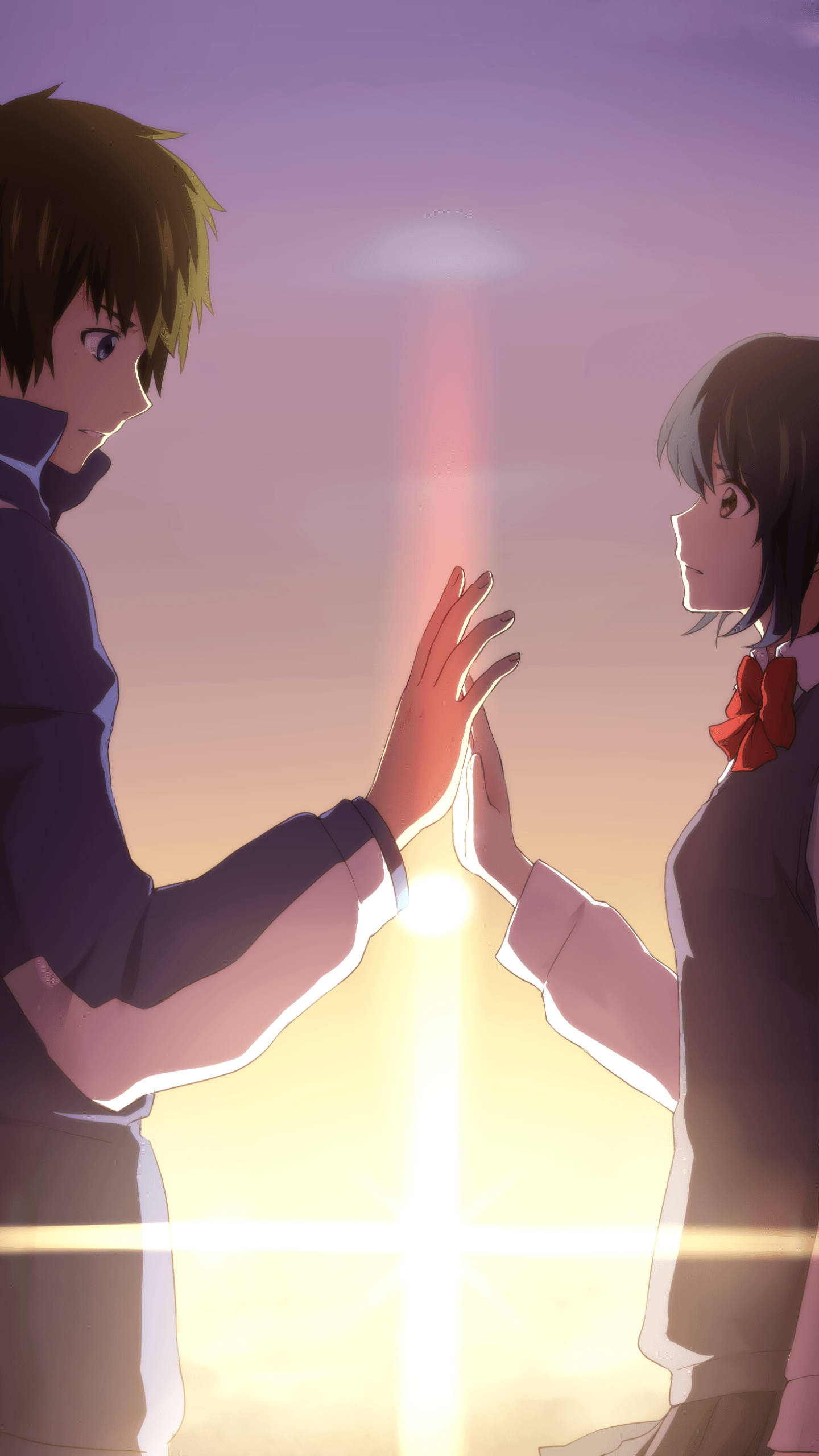 Your Name, iPhone, hands touching, 2K Phone Wallpaper