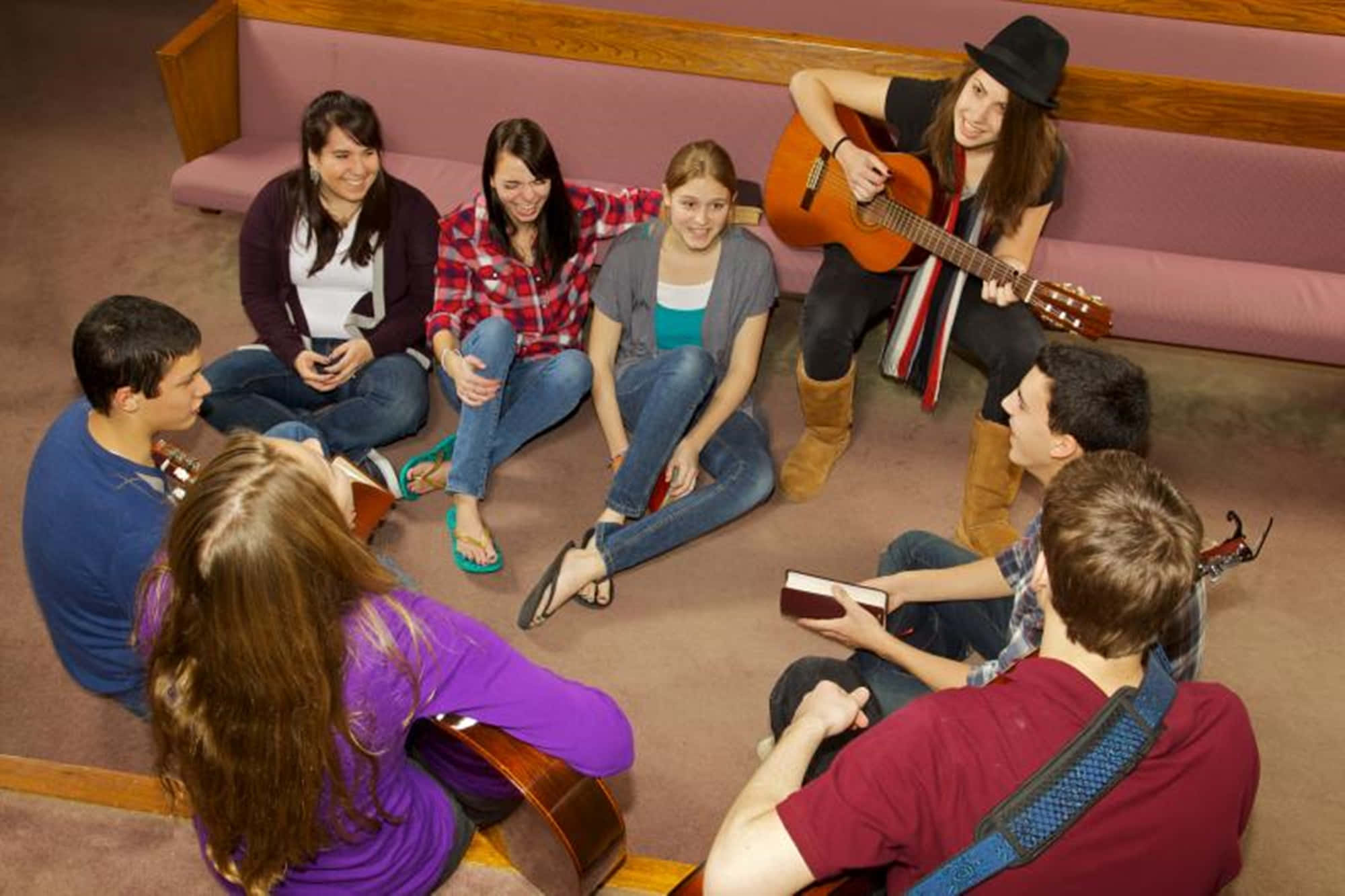 Youth Group, guitars, singing, Full HD Desktop Wallpaper