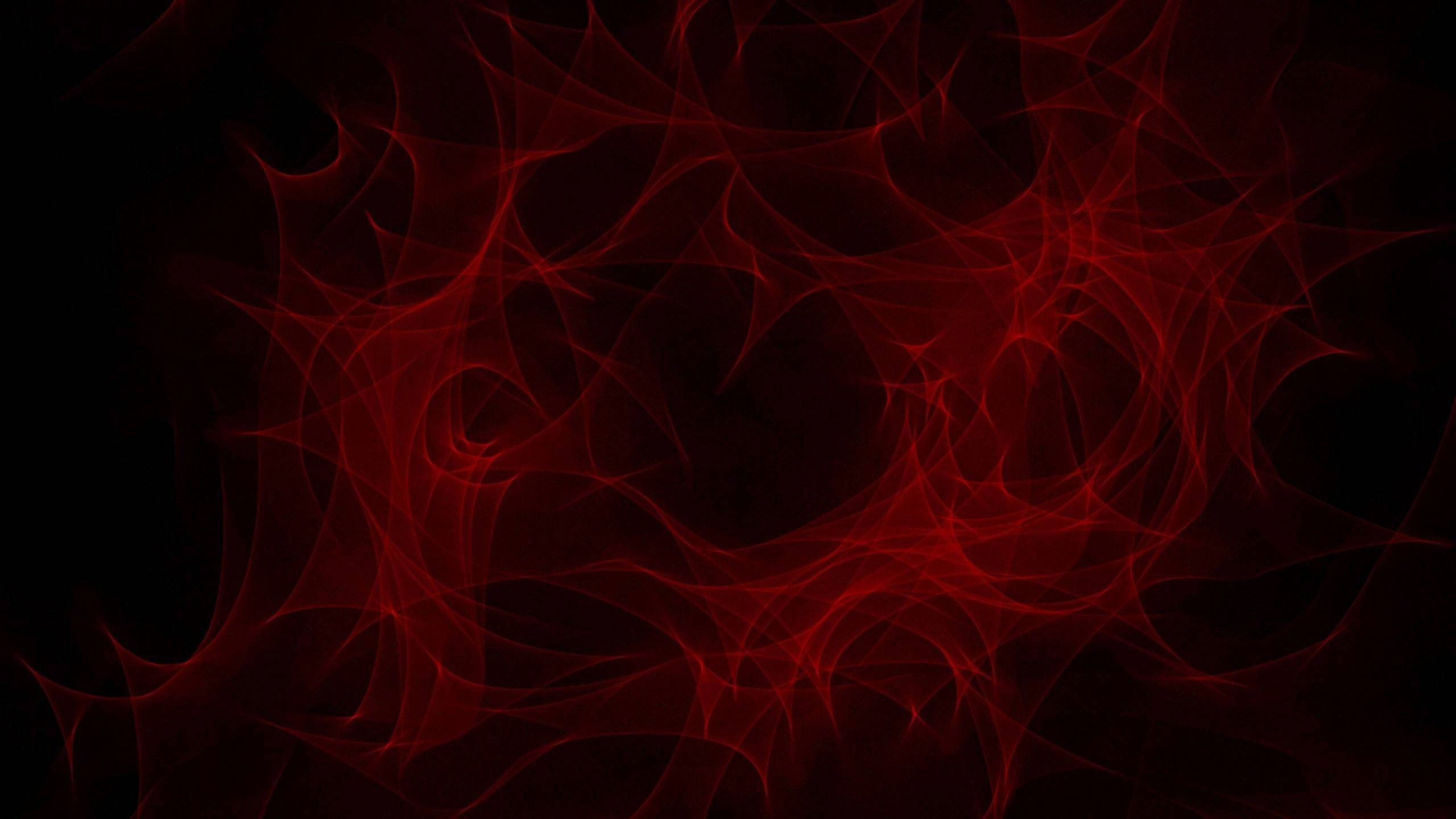 crimson fractal tendrils, deep black void, digital abstract pattern, 2K Desktop Wallpaper