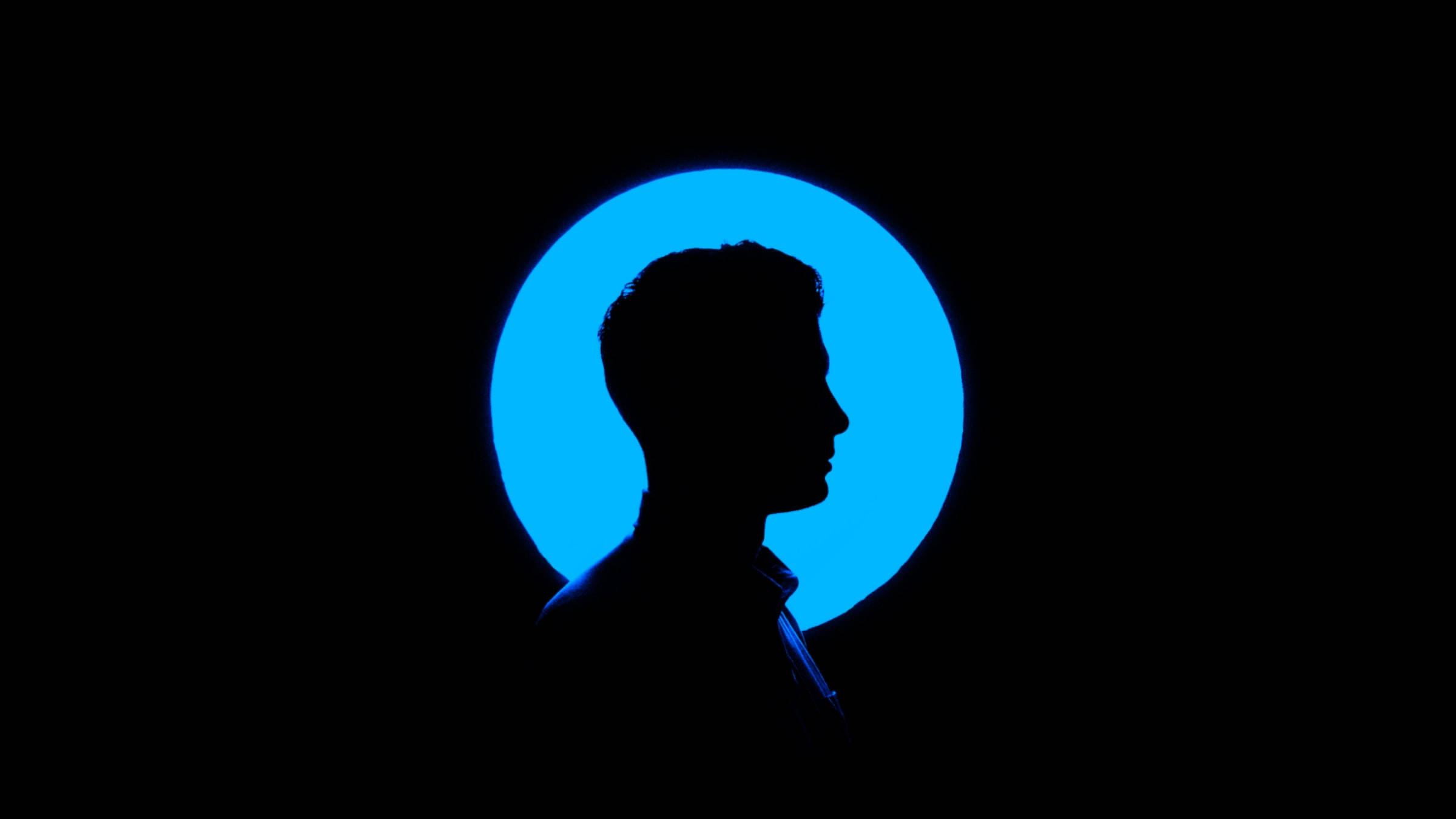 YouTube Cover, silhouette, man's profile, Full HD Desktop Wallpaper