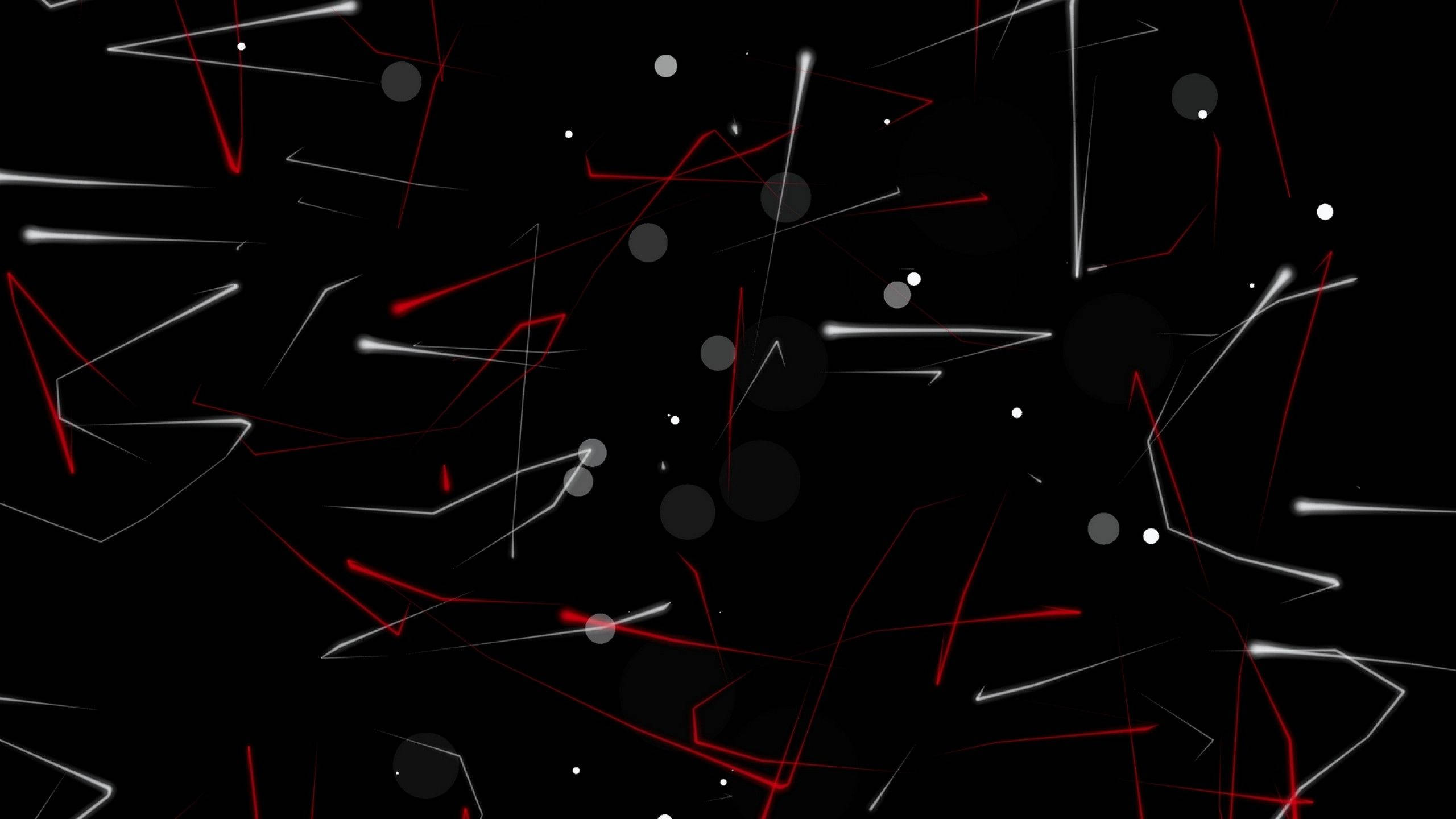 red and white lines, glowing red and white lines, deep black background, 2K Desktop Wallpaper