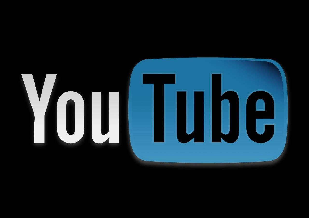 YouTube logo, white 'You', blue rounded rectangle 'Tube', HD Desktop Wallpaper