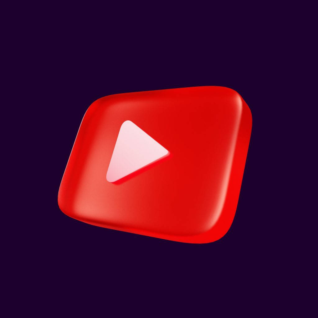 YouTube, play button, glossy red, SD Desktop Wallpaper