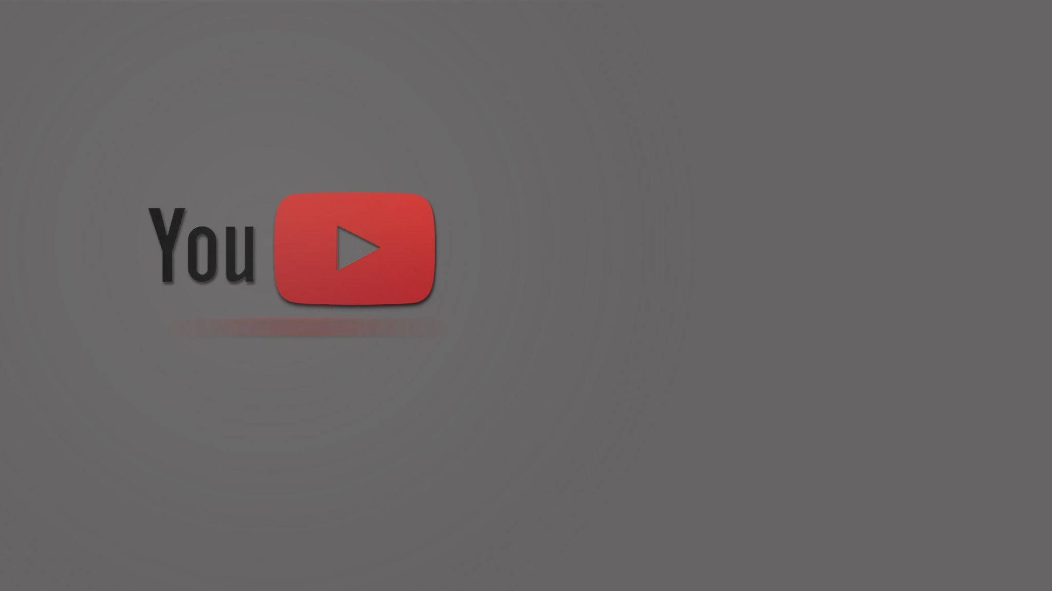 YouTube, dark gray gradient, circular light effects, Full HD Desktop Wallpaper