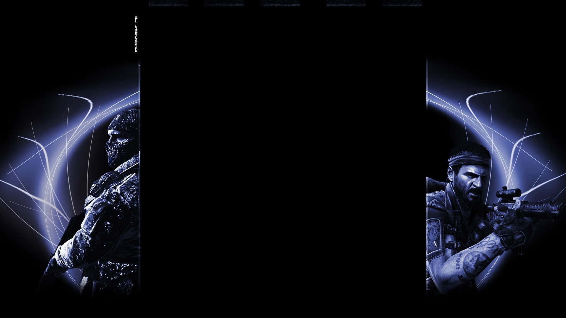 YouTube Gaming, tactical gear, glowing blue energy lines, Full HD Desktop Wallpaper