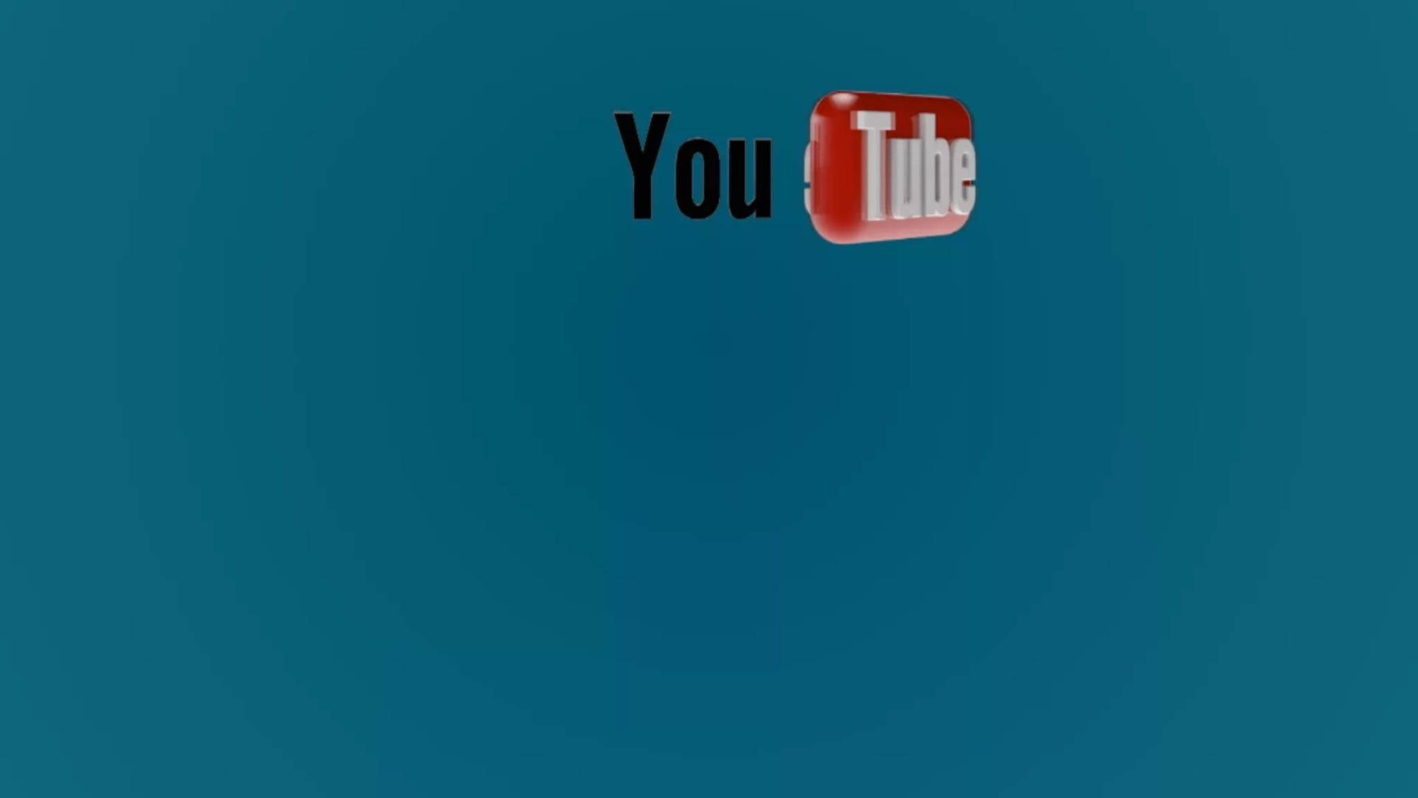 YouTube, 2048x1152, teal, Full HD Desktop Wallpaper