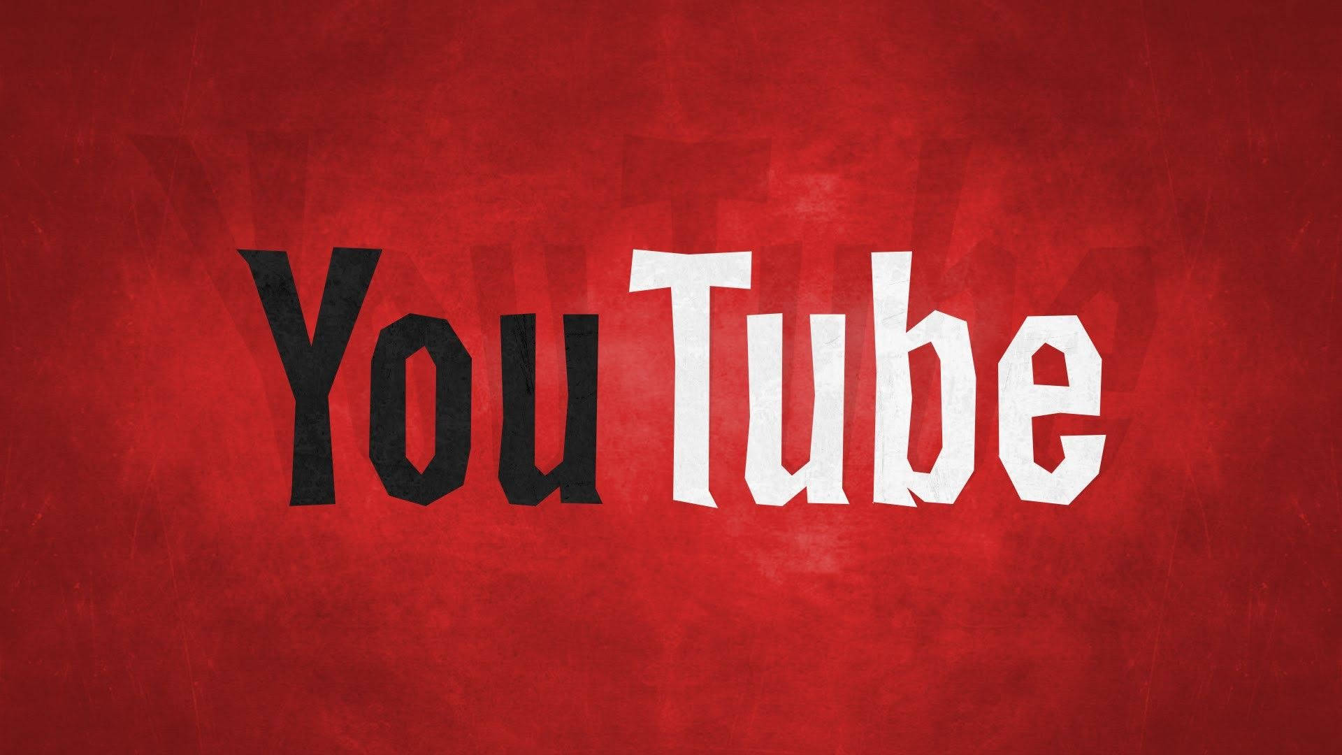 YouTube, logo, black and white letters, Full HD Desktop Wallpaper