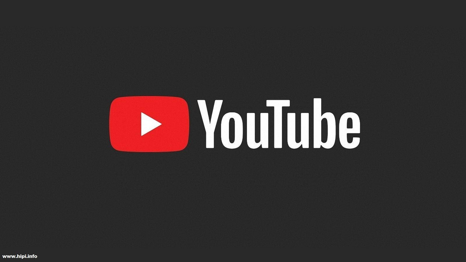 YouTube, red play button, white text, HD Desktop Wallpaper