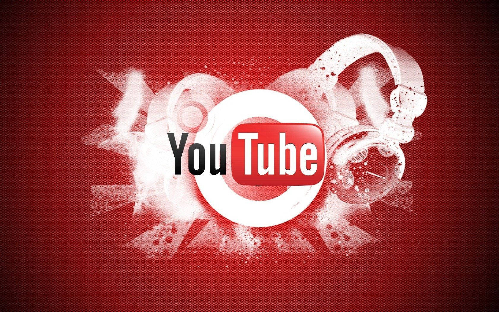 YouTube, YouTube logo, white splatter, HD Desktop Wallpaper