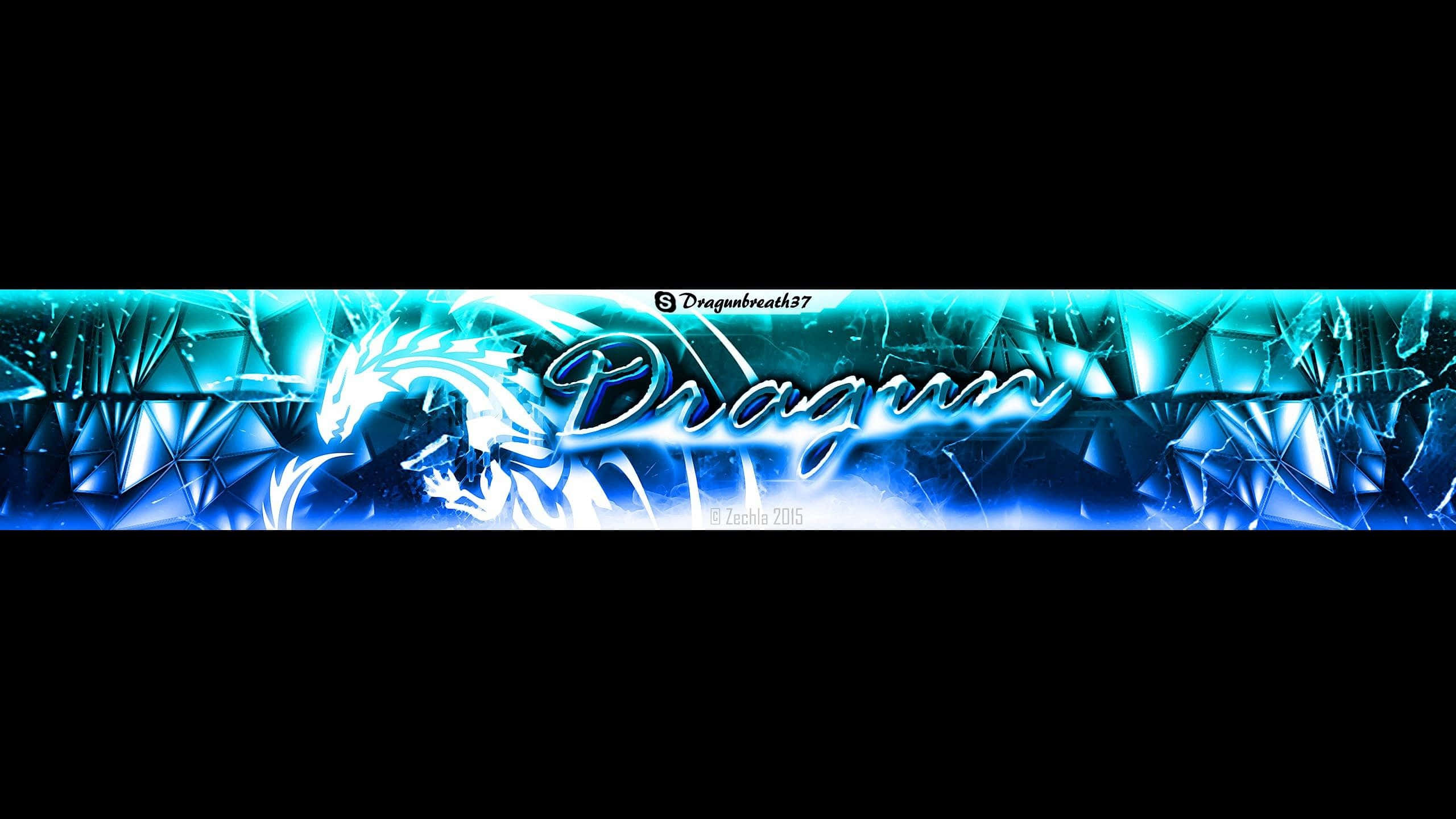 glowing blue dragon, shattered ice, electric energy, 2K Desktop Wallpaper
