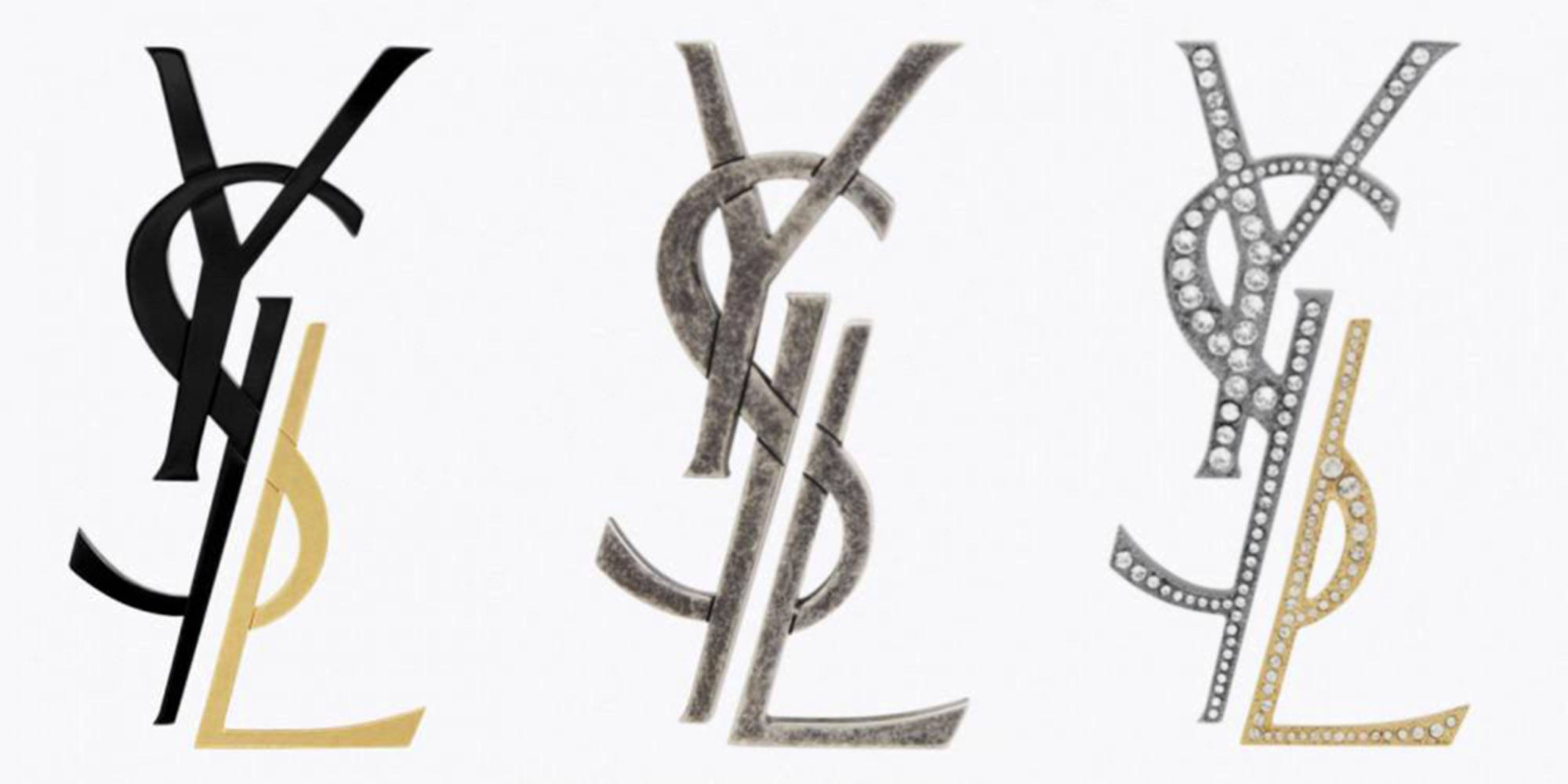 YSL, black gold metallic, diamond-encrusted, Full HD Desktop Wallpaper