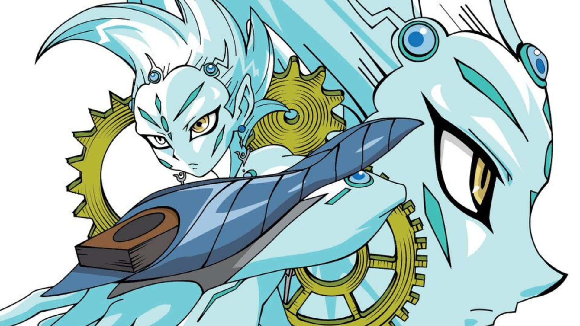 Yu-Gi-Oh! Astral, blue-skinned anime character, spiky hair, Full HD Desktop Wallpaper