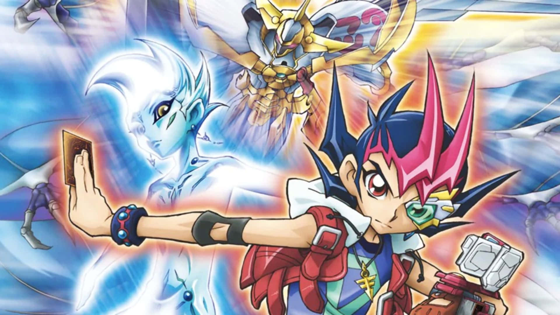 Yu-Gi-Oh! Astral, young duelist, glowing monsters, Full HD Desktop Wallpaper