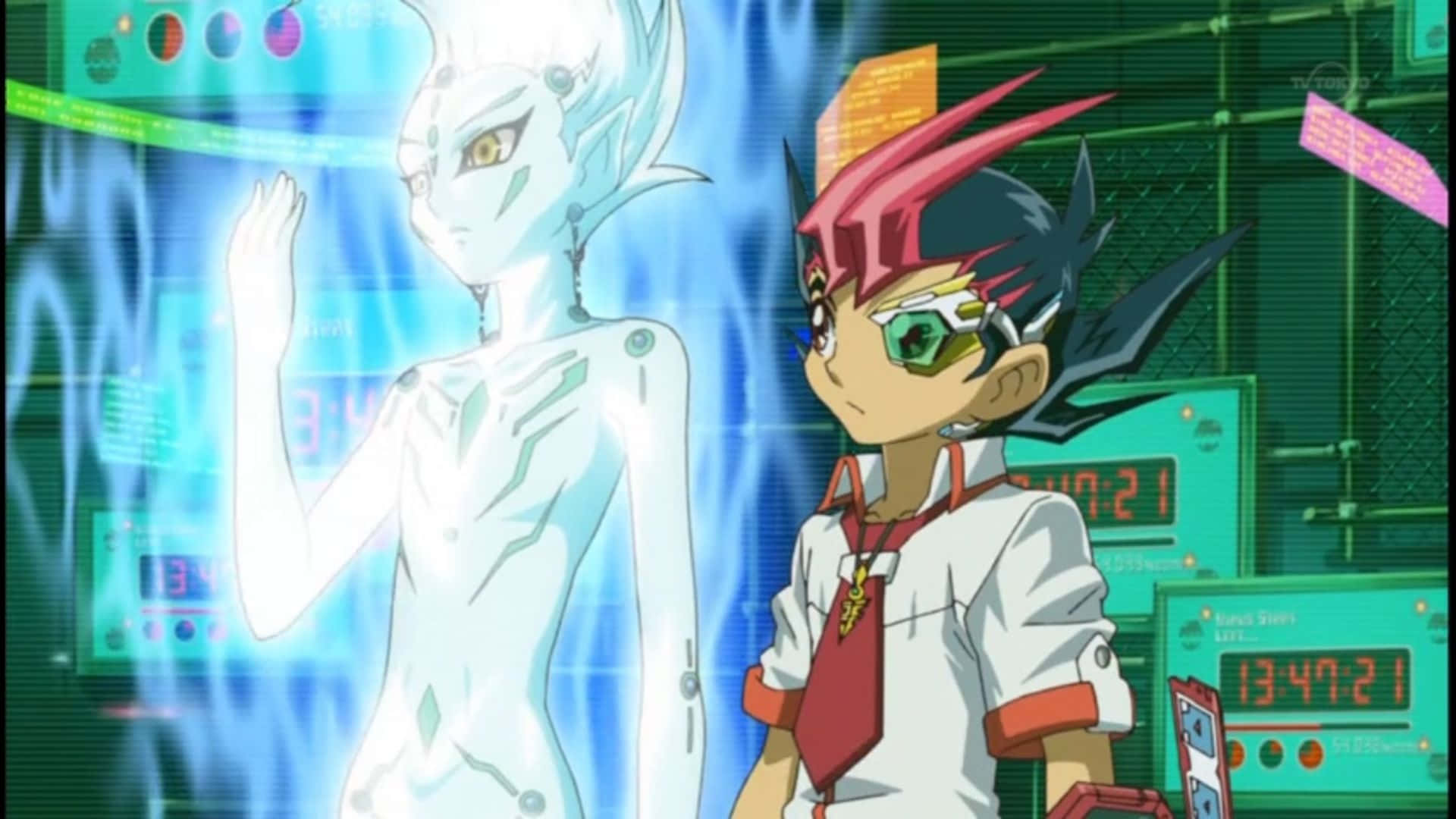 Yu-Gi-Oh! Astral, red hair, goggles, Full HD Desktop Wallpaper