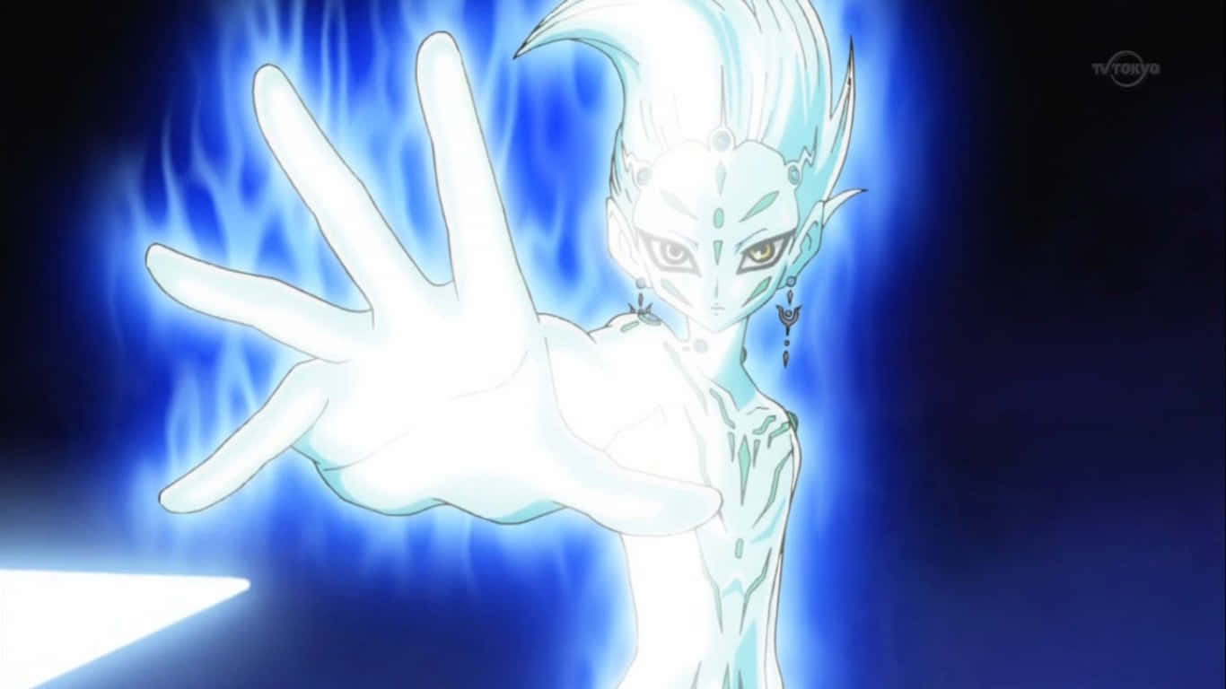 Yu-Gi-Oh! Astral, glowing blue anime character, spiky hair, HD Desktop Wallpaper