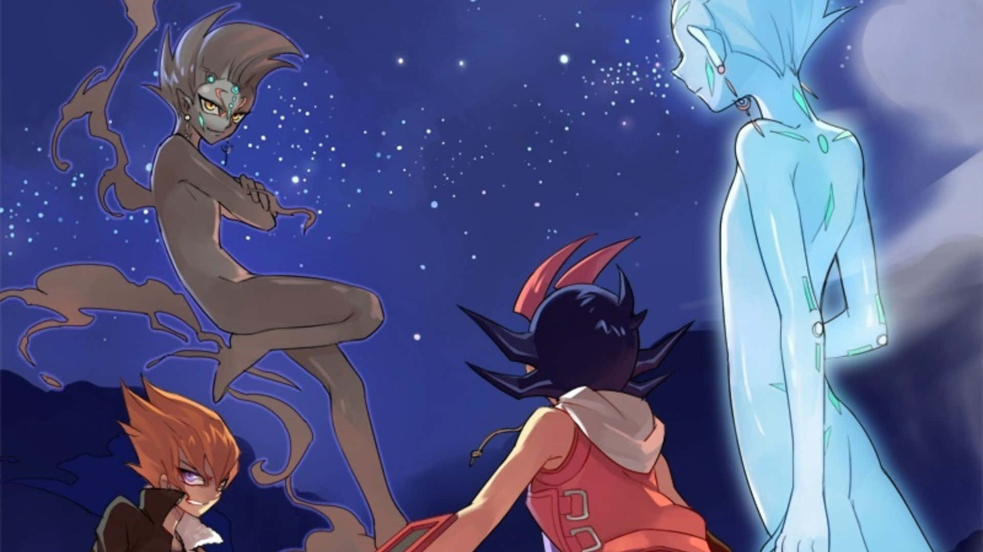 Yu-gi-oh Astral, starry night sky, ethereal glowing beings, Full HD Desktop Wallpaper