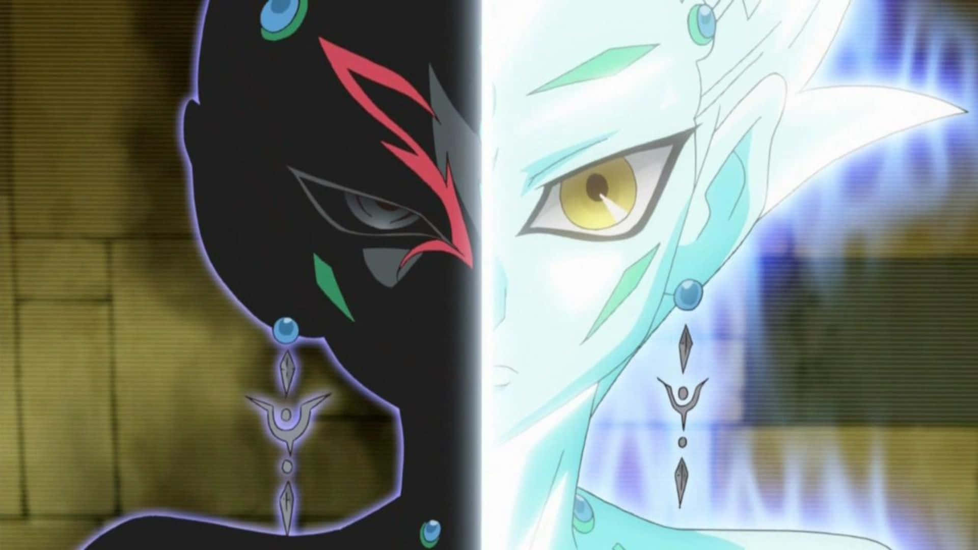 Yu-gi-oh Astral, red markings, glowing blue accents, Full HD Desktop Wallpaper