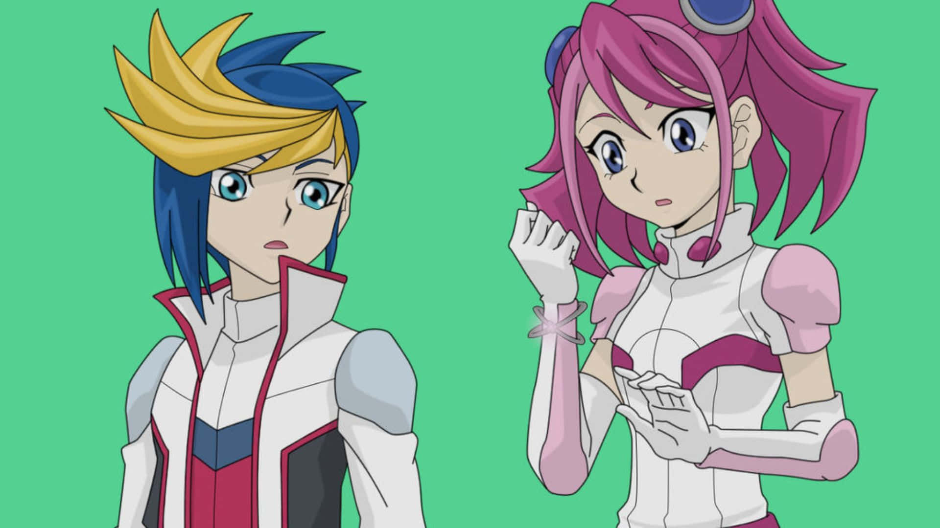Yu-gi-oh Yugo, spiky hair, futuristic outfits, Full HD Desktop Wallpaper