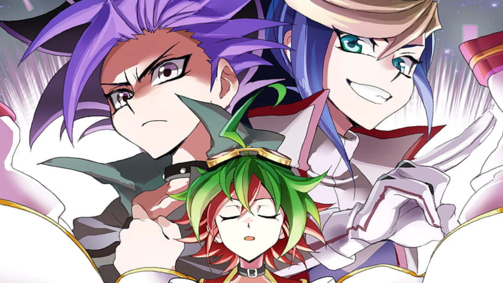Yu-gi-oh Yuto, anime characters, vibrant hair colors, Full HD Desktop Wallpaper