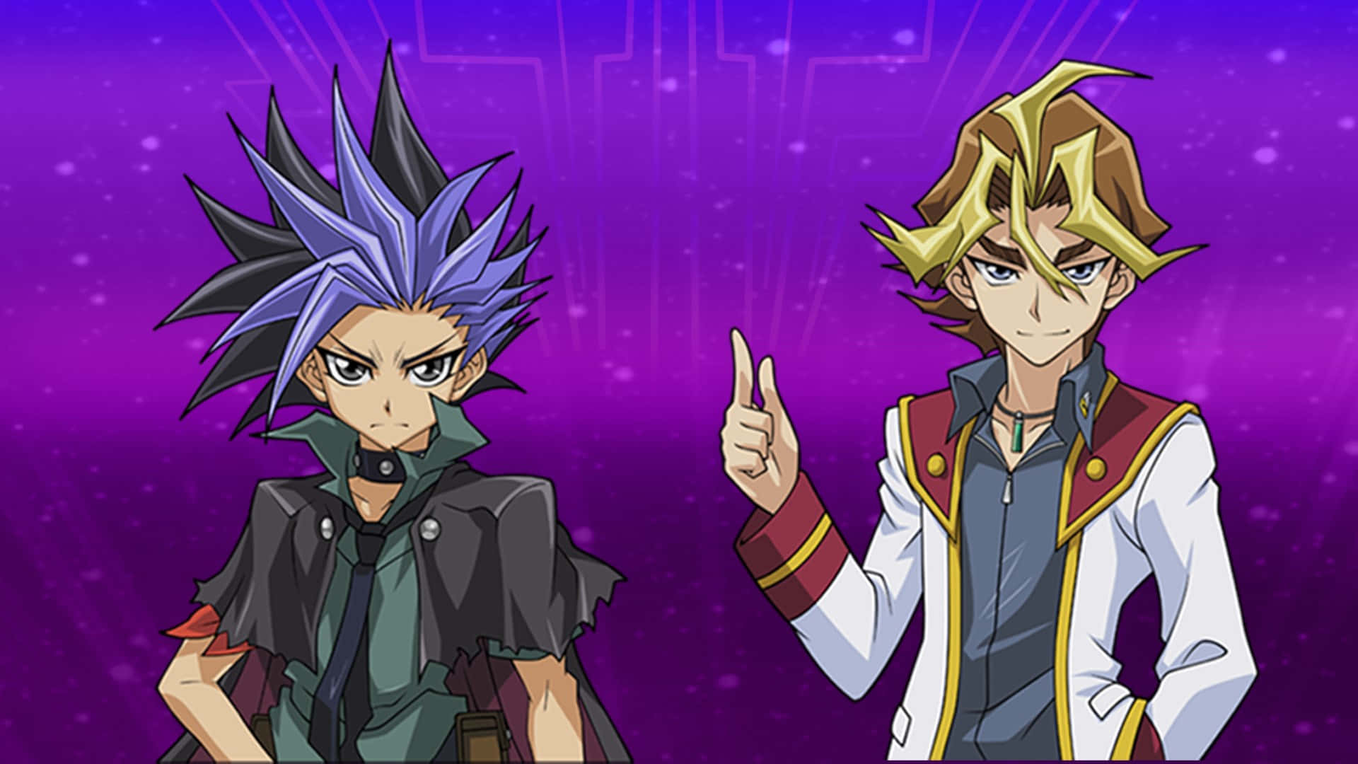 Yu-Gi-Oh Yuto, spiky blue hair, golden hair, Full HD Desktop Wallpaper
