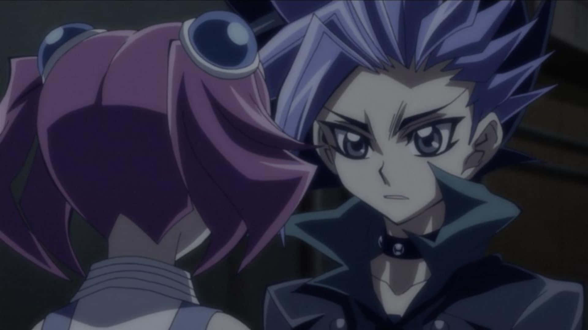 Yu-Gi-Oh! Yuto, spiky purple and blue hair, anime characters, Full HD Desktop Wallpaper