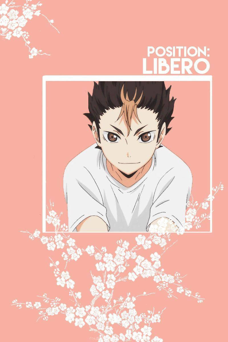 Yu Nishinoya, spiky hair, intense gaze, SD Phone Wallpaper