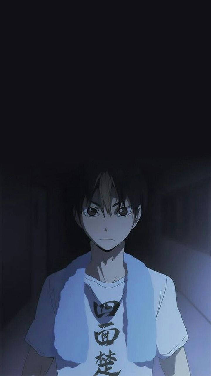 Yu Nishinoya, dark hair, intense eyes, HD Phone Wallpaper