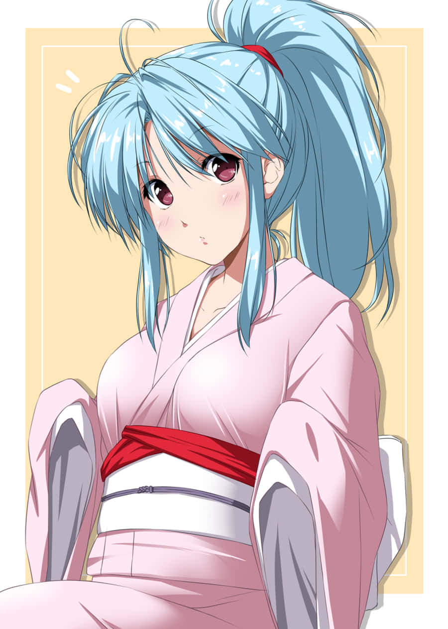 Botan, Yu Yu Hakusho, blue-haired, SD Phone Wallpaper