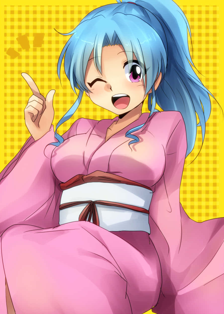 Botan, Yu Yu Hakusho, blue hair, SD Phone Wallpaper